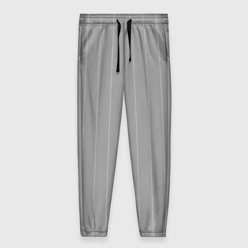 Женские брюки 3D с принтом Благородный серый полосатый, вид спереди #2