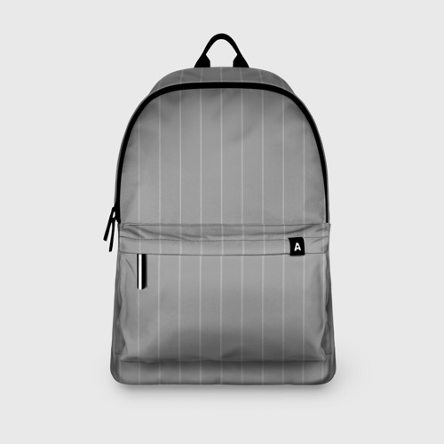 Рюкзак 3D с принтом Благородный серый полосатый, вид сбоку #3