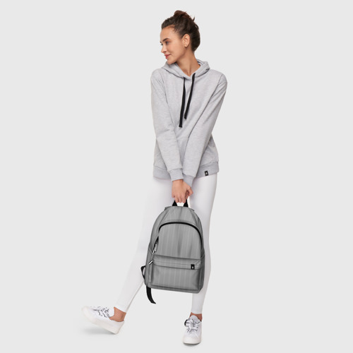 Рюкзак 3D с принтом Благородный серый полосатый, фото #6