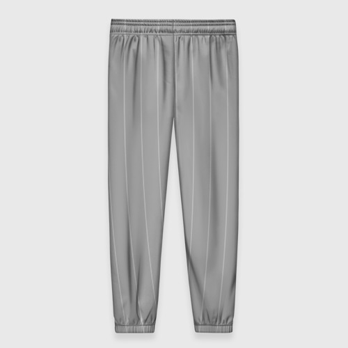 Женские брюки 3D с принтом Благородный серый полосатый, вид сзади #1