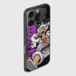 Чехол для iPhone 16 Pro силиконовый с защитой камеры One piece - Gear 5 - purple - фото 2