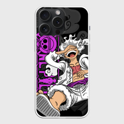 Чехол силиконовый для Apple iPhone 15 Pro Мax матовый One piece - Gear 5 - purple