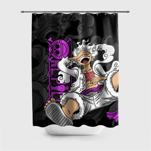 Штора 3D для ванной One piece - Gear 5 - purple