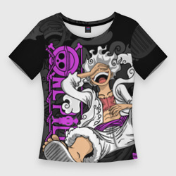 Женская футболка 3D Slim One piece - Gear 5 - purple