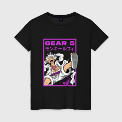 Женская футболка хлопок One piece - gear 5 белый