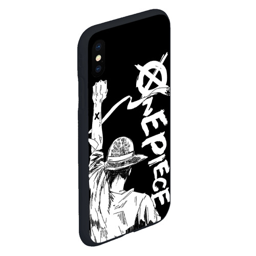 Чехол для iPhone XS Max матовый Луффи - One Piece - манга, цвет черный - фото 3