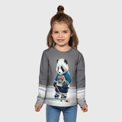 Детский лонгслив 3D Panda striker of the Florida Panthers - фото 2