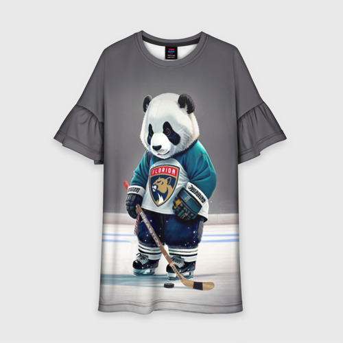 Детское платье 3D Panda striker of the Florida Panthers, цвет 3D печать