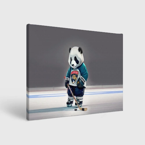 Холст прямоугольный Panda striker of the Florida Panthers