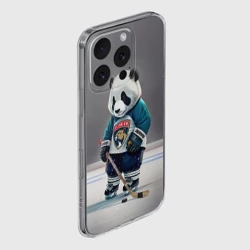 Чехол для iPhone 16 Pro Max силиконовый с защитой камеры Panda striker of the Florida Panthers - фото 2