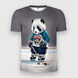 Мужская футболка 3D Slim Panda striker of the Florida Panthers
