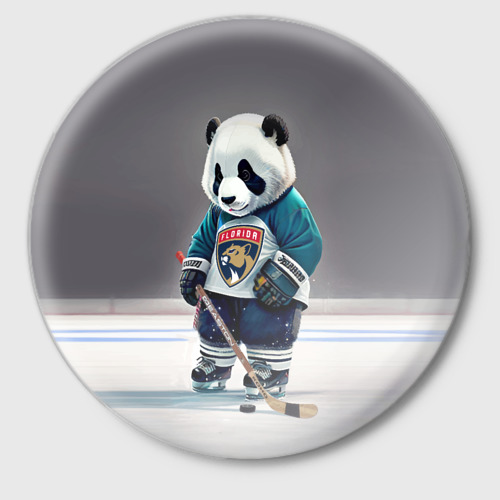 Значок Panda striker of the Florida Panthers, цвет белый