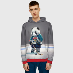 Мужская толстовка 3D Panda striker of the Florida Panthers - фото 2