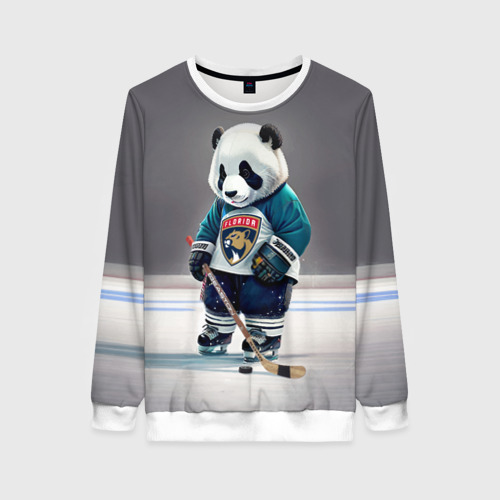 Женский свитшот 3D Panda striker of the Florida Panthers, цвет 3D печать