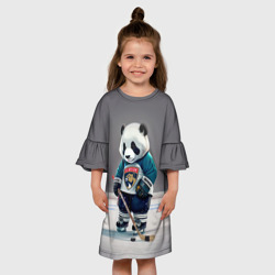 Детское платье 3D Panda striker of the Florida Panthers - фото 2