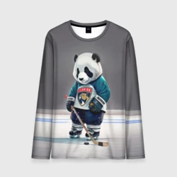 Мужской лонгслив 3D Panda striker of the Florida Panthers