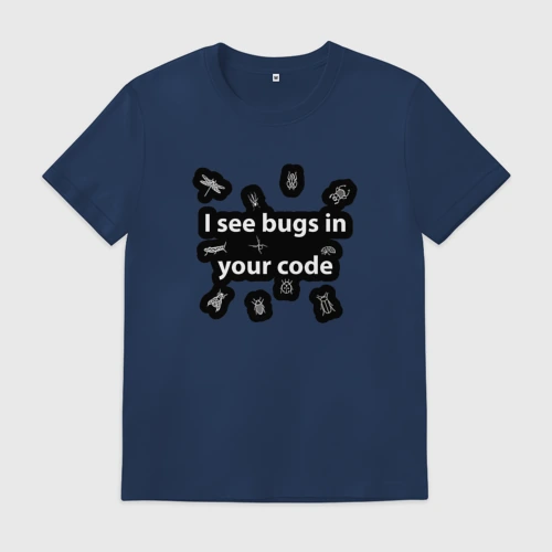 Мужская футболка хлопок I see bugs in your code