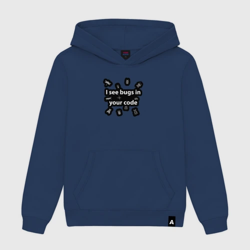 Мужская толстовка хлопок I see bugs in your code