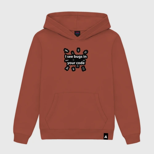 Мужская толстовка хлопок I see bugs in your code