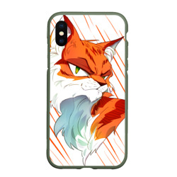Чехол для iPhone XS Max матовый Рыжий хитрый мультяшный кот