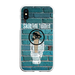 Чехол для iPhone XS Max матовый Skibidi toilet Graffiti