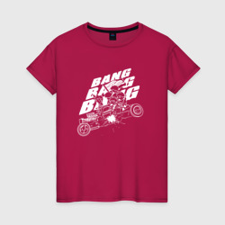 Женская футболка хлопок Big Bang в машине