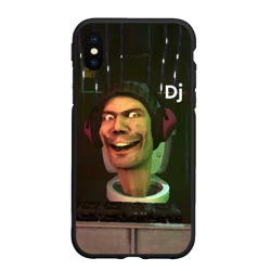 Чехол для iPhone XS Max матовый Skibidi Toilet Dj