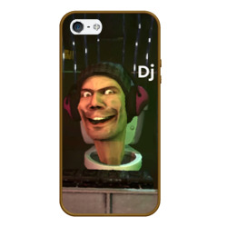 Чехол для iPhone 5/5S матовый Skibidi Toilet Dj