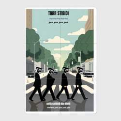 Skibidi toilet Beatles cameramen – Магнитный плакат 2Х3 с принтом купить