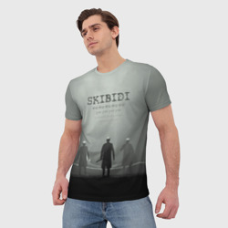 Мужская футболка 3D Skibisi toilet Camera men - фото 2