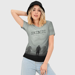 Женская футболка 3D Slim Skibisi toilet Camera men - фото 2