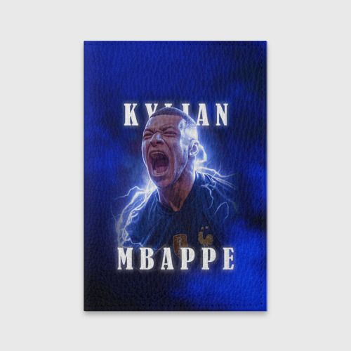 Обложка для паспорта матовая кожа Килиан Мбаппе сборная Франции, цвет черный