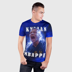 Мужская футболка 3D Slim Килиан Мбаппе сборная Франции - фото 2