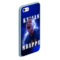 Чехол для iPhone 5/5S матовый Килиан Мбаппе сборная Франции - фото 2