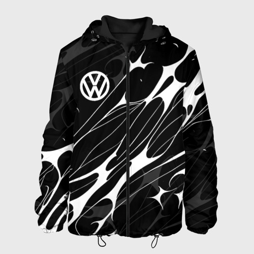 Мужская куртка 3D с принтом Volkswagen - острые линии, вид спереди #2