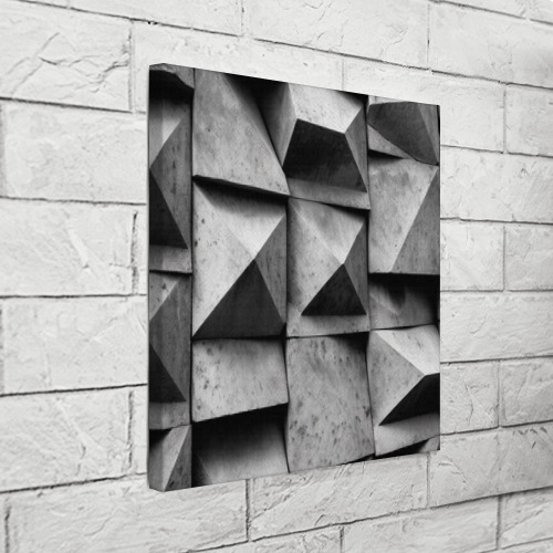 Холст квадратный Каменная оптическая иллюзия, цвет 3D печать - фото 3