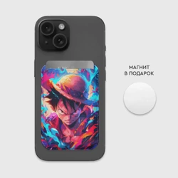 Картхолдер Magsafe магнитный Луффи из Ван Пис - разноцветный - фото 2