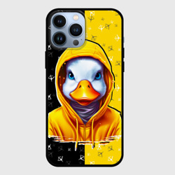 Чехол для iPhone 13 Pro Max Забавный гусь в капюшоне