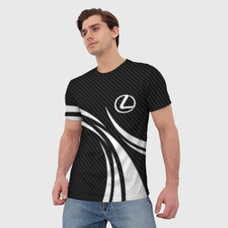 Мужская футболка 3D Lexus - carbon line - фото 2