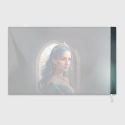 Флаг 3D Девушка принцесса с синими волосами - фото 2