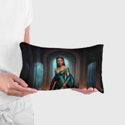 Подушка 3D антистресс Девушка принцесса в бирюзовом платье с драгоценностями - фото 2