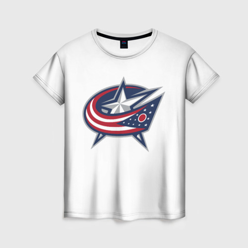 Женская футболка 3D Columbus blue jackets - Sergey Bobrovsky, цвет 3D печать