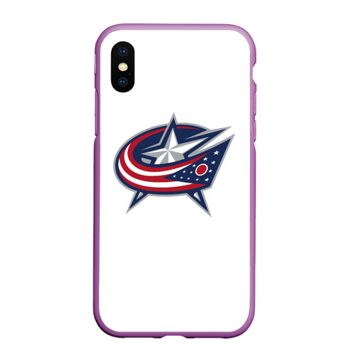 Чехол для iPhone XS Max матовый Columbus blue jackets - Sergey Bobrovsky, цвет фиолетовый