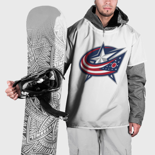 Накидка на куртку 3D Columbus blue jackets - Sergey Bobrovsky, цвет 3D печать