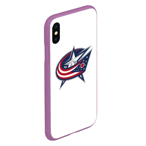 Чехол для iPhone XS Max матовый Columbus blue jackets - Sergey Bobrovsky, цвет фиолетовый - фото 3