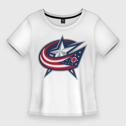 Женская футболка 3D Slim Columbus blue jackets - Sergey Bobrovsky