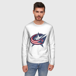 Мужской лонгслив 3D Columbus blue jackets - Sergey Bobrovsky - фото 2