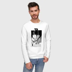 Мужской лонгслив хлопок Death Note - L - фото 2