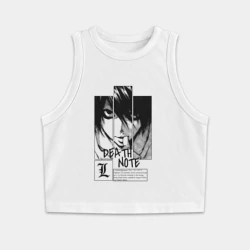 Женская укороченная майка-топ хлопок Death Note - L