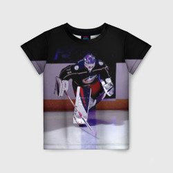 Детская футболка 3D Sergey Bobrovsky - goalkeeper - Columbus blue jackets